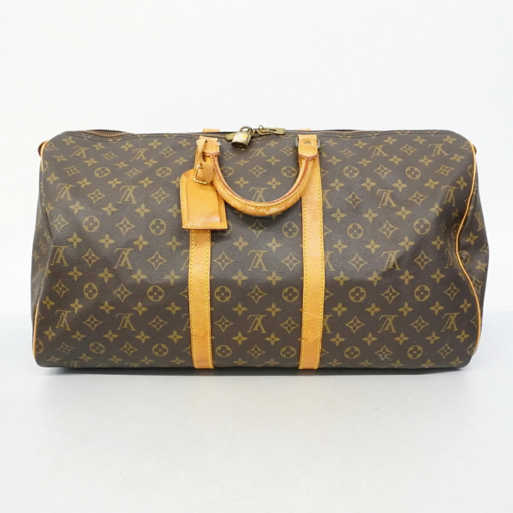 LOUIS VUITTON Brown Monogram Keepall 55 Boston Bag - Picture 14 of 14